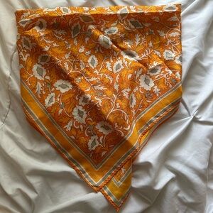 Thrifted Orange Bandanna Top